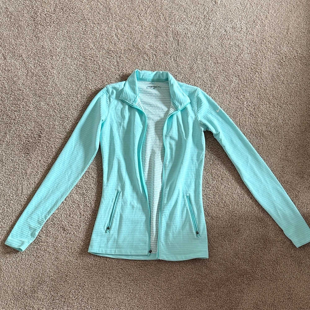 Nike Golf Light Aqua Dri-Fit zip up